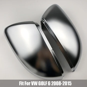 Dikiz yan ayna kapağı kapaklar VW Golf 6 Touran GoLF 6 İnci mat gümüş koruma kapağı Kabuk Araba Ayna kapağı 2008 2015