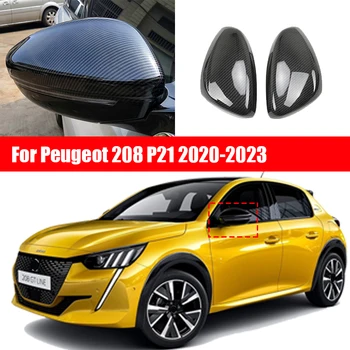 dış dikiz aynası kapağı yapıştırma ABS dikiz aynası konut Peugeot 208 İçin GT hattı e208 P21 MK2 2020 2021 2022 2023