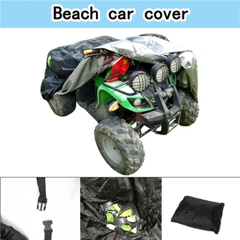Siyah Evrensel Plaj arazi aracı ATV Kapak Su Geçirmez Toz Anti-UV Yağmur Geçirmez M L XL 2XL 3XL Motosiklet Araç Scooter Kart