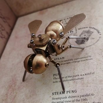 Steampunk mekanik böcek altın arı tam metal el yapımı el sanatları yaratıcı süsler