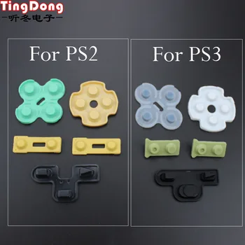 TingDong Yedek Silikon Kauçuk İletken Pedleri Düğmeler Dokunur İçin ps2 Denetleyici PS2 PS3 Onarım Parçaları